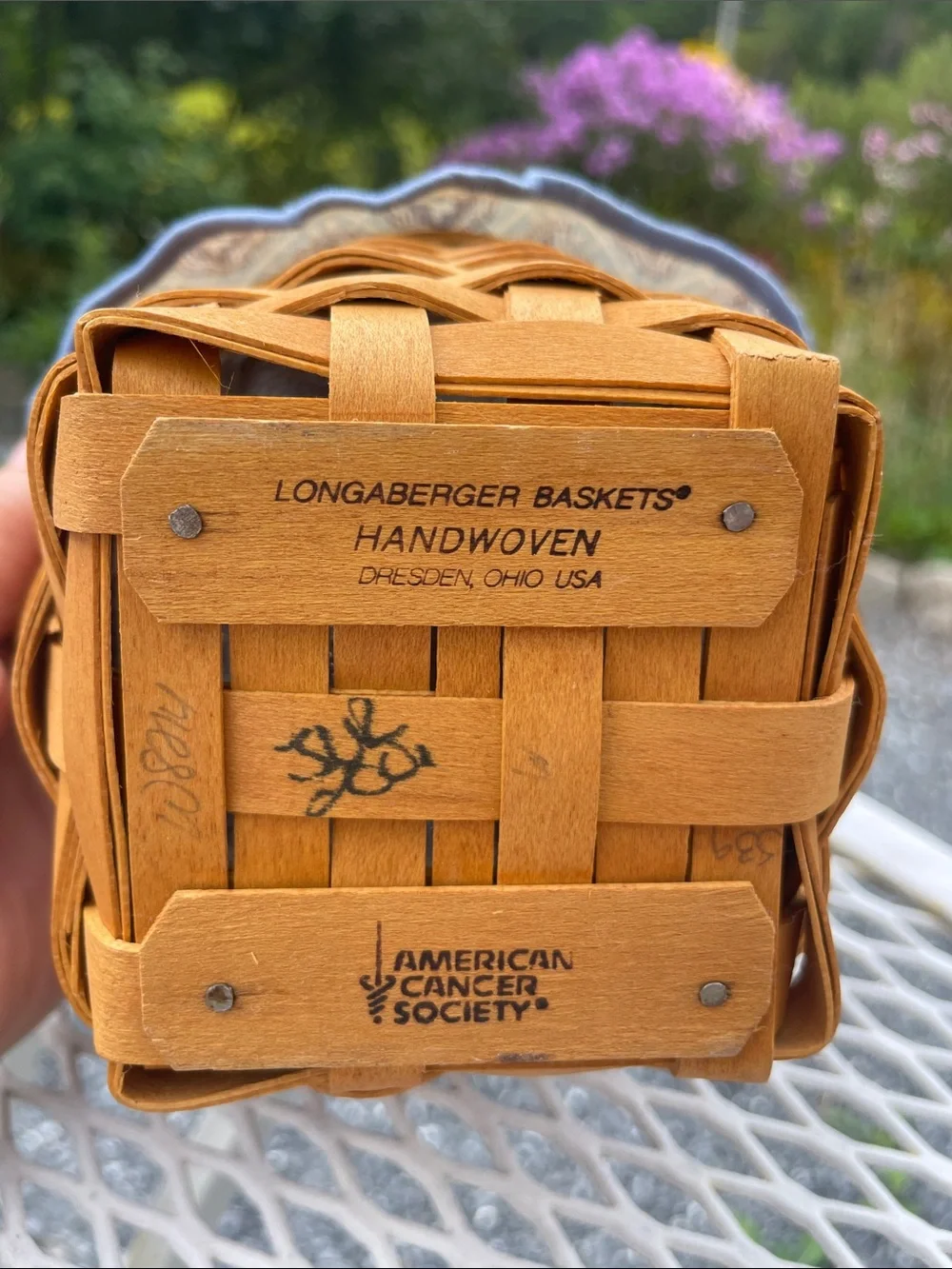 Longaberger American Cancer Association small basket